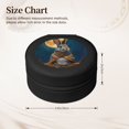 thumbnail image 2 of Naloa Moon Night Sky Cute Rabbit Round Jewelry Box, Travel Jewelry Organizer, 3.9 x 3.9 x 2in Jewelry Storage Box for Women-Black, 2 of 7