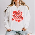 thumbnail image 6 of Make It Merry Cursive Distressed - Women's Lightweight Garment Dyed Sweatshirt, 6 of 10