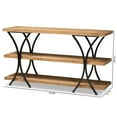 thumbnail image 7 of Baxton Studio Terrell Industrial Wood and Metal 3 Tier Console Table, Natural, 7 of 7