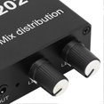 thumbnail image 2 of Mélangeur o stéréo 2 entrées 2 sorties jack 3,5 mm Plug and Play en alliage d'aluminium Amplificateur de mixage o, 2 of 4