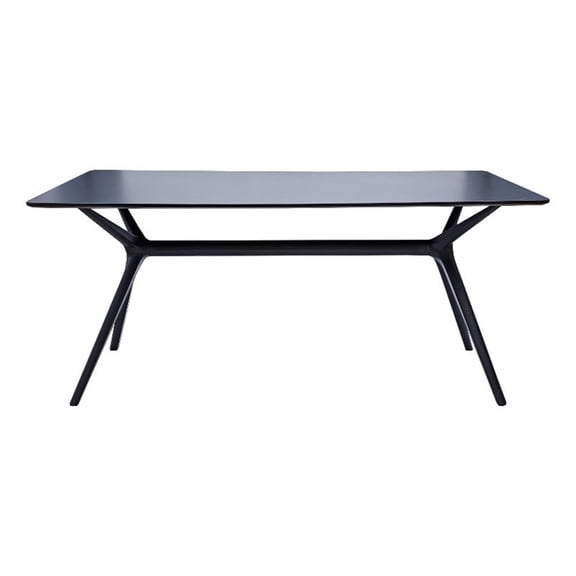 Midcentury Plastic Side Table in Black