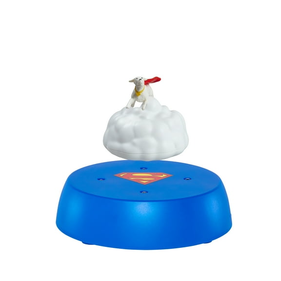 DC Comics Superman Krypto Dog Figurine - Magnetic Floating Superman Collectible Display with LED Lights