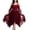 Wine, variant on Halloween Witch Costume for Women, Off the Shoulder Dress, Adult Medieval Vampire Butterfly Sleeve Gothic Outfits for Halloween Cosplay Party