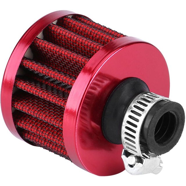Kit de filtro de entrada de aire frío Universal para coche, respiradero rojo de 12mm, ventilación del cárter C