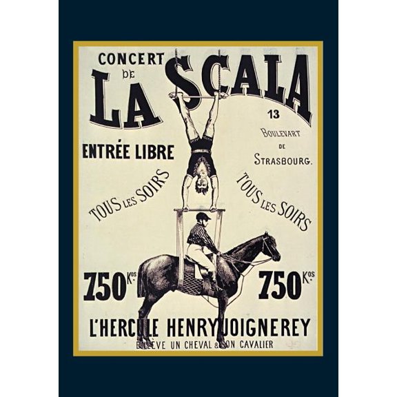 Bnf Affiches Carnet Blanc, Affiche La Scala "L'Hercule", (Paperback)
