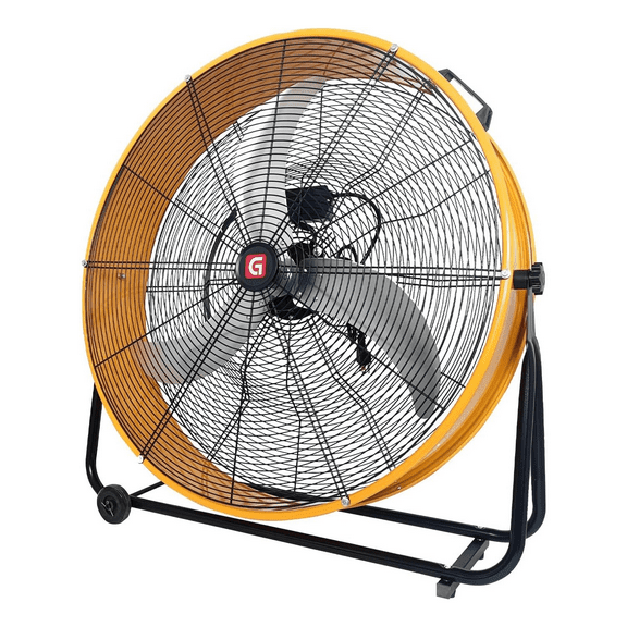 36 Inch Industrial Drum Fan,750W 18000 CFM High Velocity Floor Fan,3-Speed Heavy Duty Metal Air Circulator with 60° Adjustable Tilt for Shop,Warehouse,Workshop,Garage,Factory