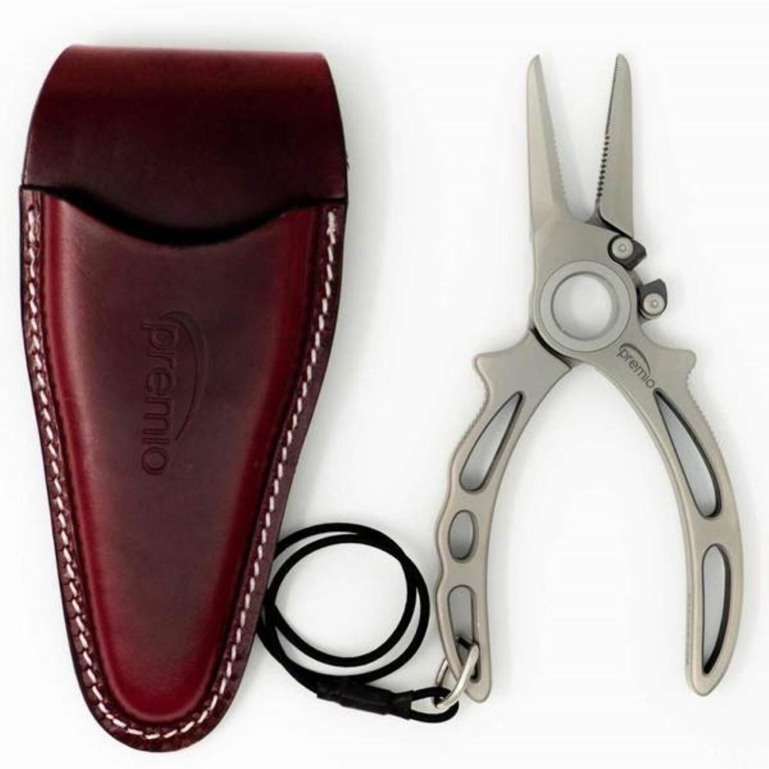 Danco Premio Titanium Pliers with Leather Sheath and Lanyard, 6.5"
