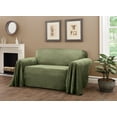 thumbnail image 2 of Innovative Textile Solutions 1-Piece Mason Throw Loveseat Slipcover, Green, 2 of 5