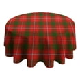 thumbnail image 4 of Red Green Checkerboard Checkered Pattern Round Tablecloth 60"x60",Wrinkle Wipeable Table Cloth for Kitchen Dining Room Picnic Patio Party, 4 of 6