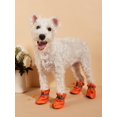 thumbnail image 1 of 1set/4pcs Fleece Pet Shoes With Reflective Strip, Suitable For Keeping Pets Warm And Clean In Autumn And Winter, 1 of 5