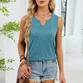 thumbnail image 6 of Axiiglly Long Tank Tops for Women 2026 Notch Neck Sleeveless Loose Fitting Slim Summer Casual Flowy Basic Outdoor Wide Strap Cami Tee Shirts, S-2XL, 6 of 9