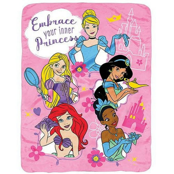 Princess "Follow Your Dreams" 45x60" Fleece Throw -Blanket