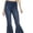 Dark Denim, variant on Women's Classic Retro High Waist Long Denim Bell Bottom Jeans