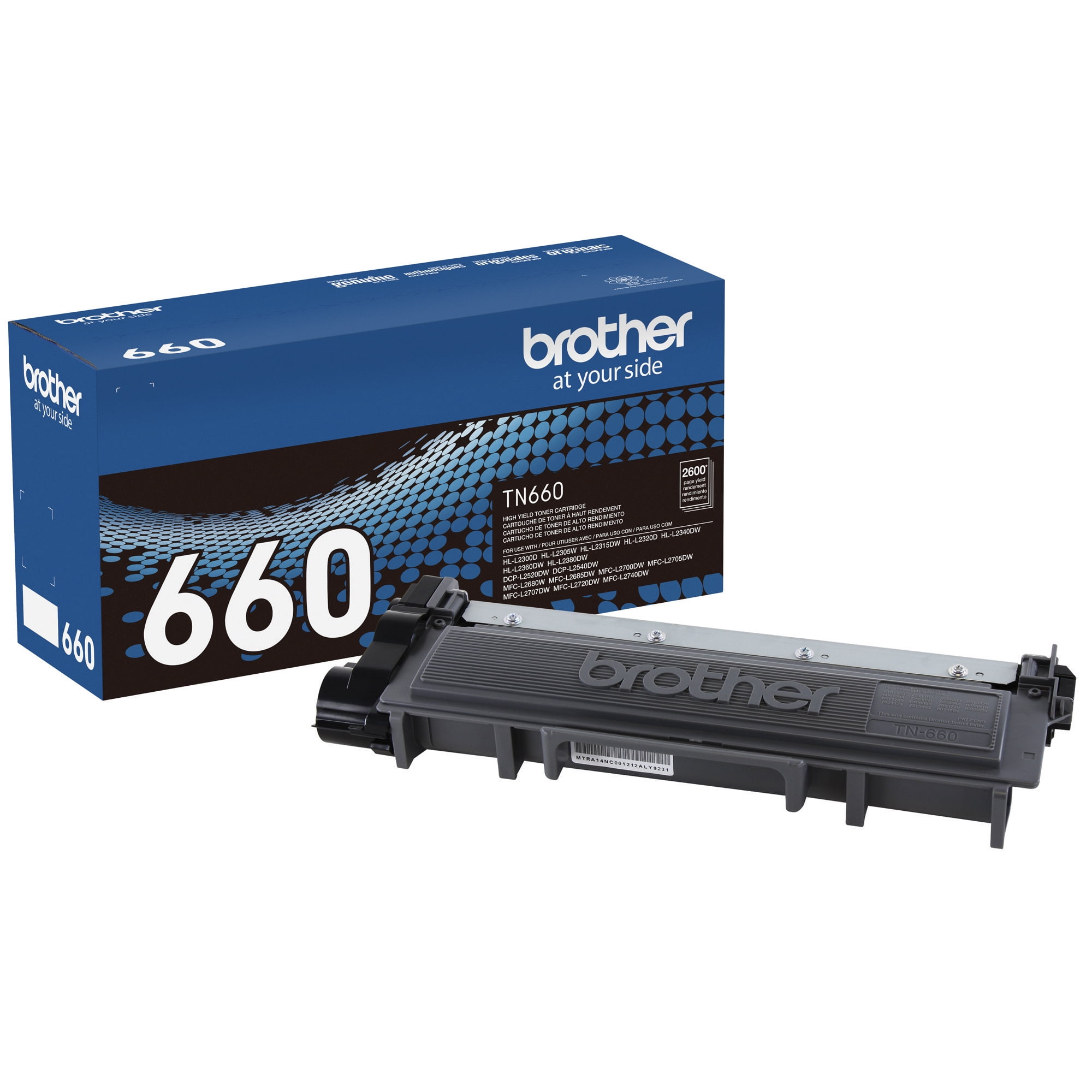 Brother Genuine High-yield Black Printer Toner Cartridge, TN660