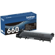Brother Genuine High-yield Printer Toner Cartridge, TN660, Black