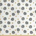 thumbnail image 1 of Abstract Upholstery Fabric by the Yard, Hand Drawn Circles with Bullseye Pattern with Squares Geometric Composition, Decorative Fabric for DIY and Home Accents, Pale Coffee Black by Ambesonne, 1 of 4