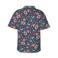 thumbnail image 4 of Xecao Gnome Love USA print Hawaiian shirt - a stylish short-sleeve button-down for men, perfect for casual beach and tropical outings., 4 of 9