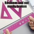 thumbnail image 4 of Elainilye Multifunctional Drawing Ruler Set, Aluminum Alloy Geometry Ruler with Straight Edge, Triangle Rulers, Protractor, Metal Drafting Tools for Office, Supplies, Hot Pink, 4 of 6
