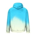 thumbnail image 4 of SGFCWSX Mens Oversized Hoodie Men Fleece Lined with Drawstring Hood Soft Gradient Pullover Sweatshirt Sky Blue Size 2XL, 4 of 5