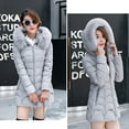 thumbnail image 6 of Jinhomg Women's Maxi Winter Coat Warm Cozy Faux Fur Trim Hooded Puffer Jacket Plus Size Casual Long Sleeve Full Zip Down Coat with Pockets 90% off Clearance Sale Gray XXL, 6 of 10
