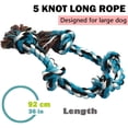 thumbnail image 2 of Cuerda de juguete para perros LECHONG BLUEISLAND para masticadores agresivos, 2 of 12