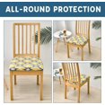 thumbnail image 4 of Chair Covers Seat Covers for Dining Room Chair Seat Covers 4PCS Removable Washable Upholstered Chair Seat Cushion Slipcovers Chair Protector with Elastic Bottom for Dining Room,Office, 4 of 6