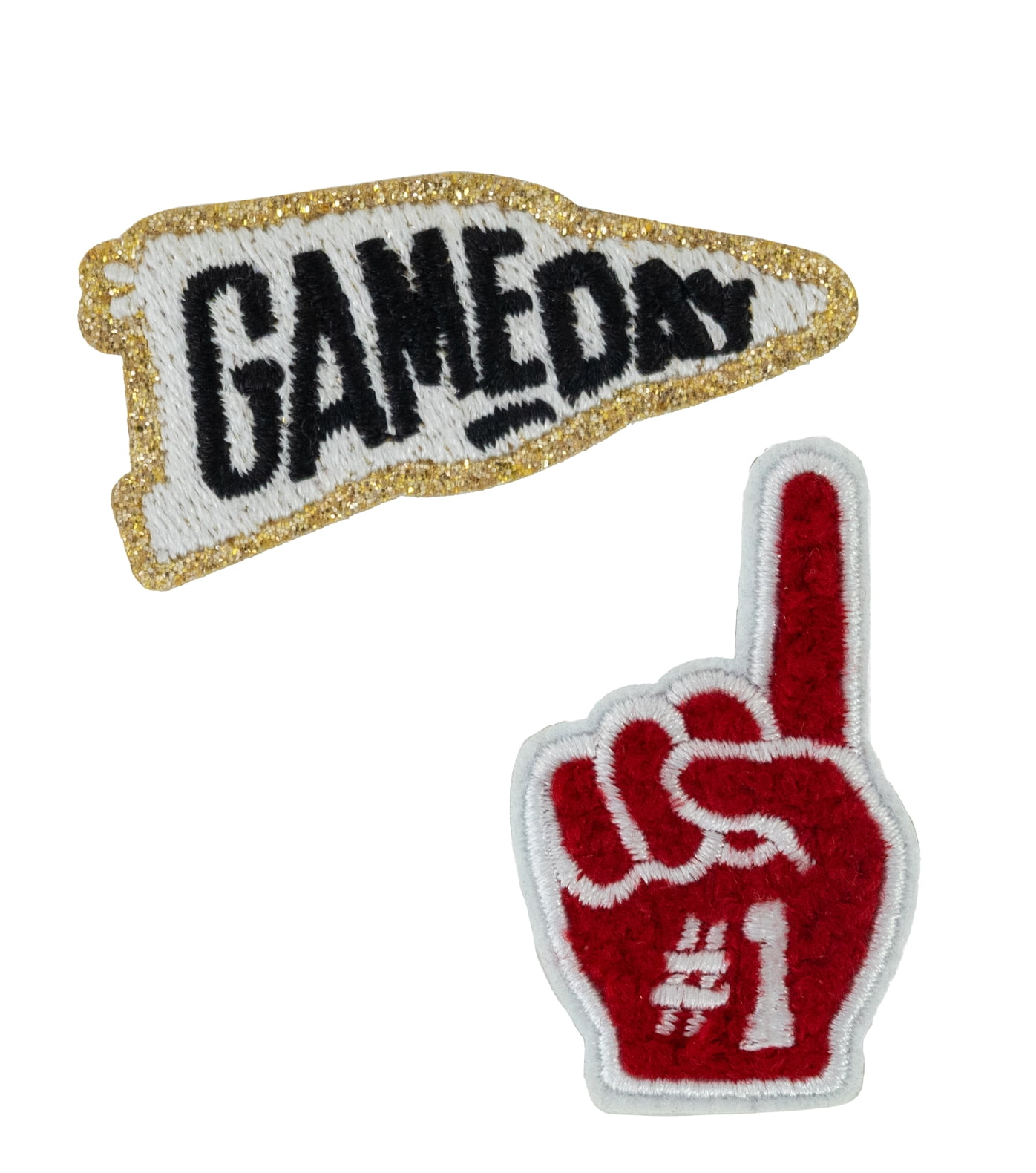 Hello Hobby Pennant and Foam Finger Sport Patches