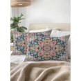 thumbnail image 3 of Waterproof Outdoor Throw Pillows with Inserts 12"x20", Colorful Boho Soft Decorative Pillowcases for Couch Bedroom, Ethnic Vintage Mexican Flowers Southwestern Pillow Covers for Sofa Living Room, 3 of 8