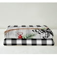 thumbnail image 3 of Christmas Cardinal Fleece Bed Blanket Twin 60"X80" Black White Buffalo Plaid Sherpa Blanket Merry Christmas Holiday Throw Blanket Adults,Rustic Farmhouse Xmas Fuzzy Blanket, 3 of 6