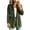 #Army Green 1, variant on Women's Velvet Jacket Solid Shawl Collar Long Sleeve Open‑Front Outerwear With Pockets