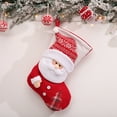 thumbnail image 3 of Bangcool 20-inch Classic Santa Red & White Christmas Stocking, 3 of 4