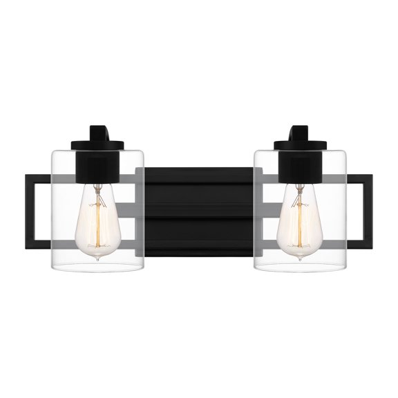 Lansdowne 2-Light Matte Black Vanity Light