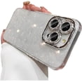 thumbnail image 6 of Glitter Bling Transparent Compatible with iPhone Case (Pink,iPhone 14 Plus), 6 of 6