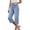 *Light Blue, variant on ClodeEU Women's Summer Straight Leg Capri Jeans with Pockets ,Solid Color Casual Denim Cropped Pants Light Blue,Womens Plus L
