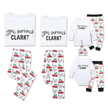 

Family Match Christmas Pajamas Set Adult Women Kids Sleepwear Xmas Sleepwear Nightwear Long Pajamas