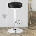 thumbnail image 3 of Topbuy Black Round Bar Stool 1 PC Adjustable Swivel Pub Chair U Leather with Footrest, 3 of 5