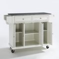 thumbnail image 6 of Crosley Furniture Wood/Solid Granite Kitchen Cart in White/Gray, 6 of 7