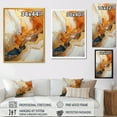thumbnail image 4 of Designart "Lava Geode in Gold and White I" Landscapes Framed Wall Art - Traditional Gold Stone Geode Entryway Framed Wall Art, 4 of 6