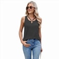 thumbnail image 4 of Chaleco de Corta Holgado de Color Liso con Cuello Redondo para Mujer, y Verano, Color Negro, Talla S, 4 of 10
