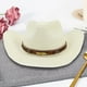 thumbnail image 1 of Sombrero de vaquero Yinane para mujer Unisex lechoso, 1 of 5