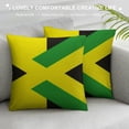 thumbnail image 3 of RUIYC  Jamaica Flag Decorative Throw Pillow Covers Jamaican Flag Cushion Cover Square Throw Pillow Case for Living Room Sofa Couch, 3 of 5