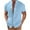 Light Blue, variant on BADHUB Cotton Linen Shirt for Men Loose Fit Short Sleeve Button Down Shirt Soild Color Lightweight Beach Shirt Summer Hippie Tops