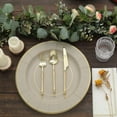 thumbnail image 6 of Balsa Circle 25 Taupe 13" Round Disposable Paper Charger Plates Metallic Trim Party Tableware, 6 of 8