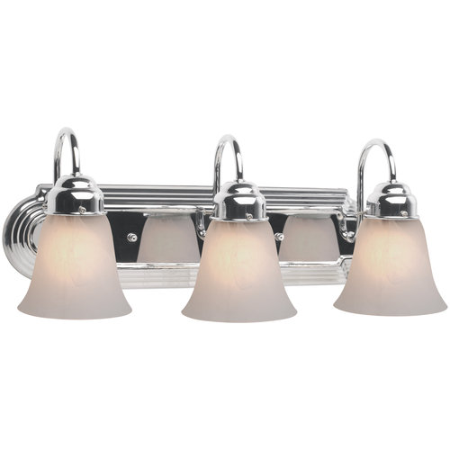 Hampton 3Light Camille Bath Vanity Light, Polished Chrome