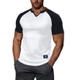 thumbnail image 6 of Short Sleeve T-Shirts for Men V Neck Tees Tops Mens Stretchy Slim Ribbed Basic Summer Casual Tshirts Shirts, 6 of 8