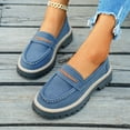 thumbnail image 5 of Womens Loafers Shoes Platform Chunky Casual Business Oxfords Lug Sole Slip on Dress Shoes Driving Walking Work Shoes, 5 of 9