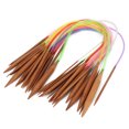thumbnail image 2 of Bamboo Knitting  Set Circular Knitting  Double Pointed Sweater  Weaving Tools Knitting Kits With Colorful Plastic Tube, 2 of 8