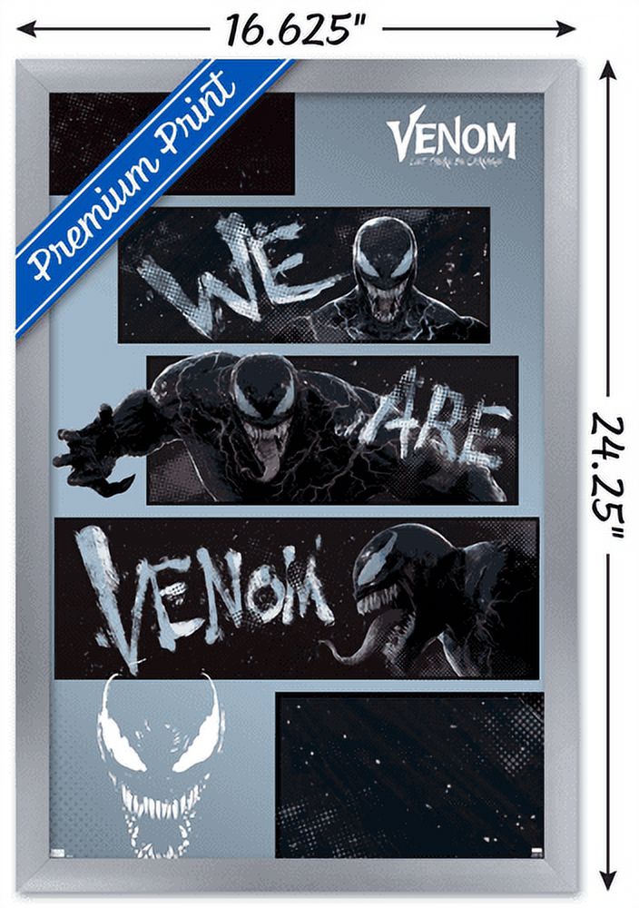 Marvel Venom: Let There be Carnage - We Are Venom Bars Wall Poster, 14.725" x 22.375", Framed