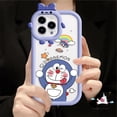 thumbnail image 1 of Encantadora Funda De Teléfono Doraemon De Dibujos Animados Compatible Con iPhone 11 Pro Max XR 7Plus 8 7 6s 6 Plus 14 12 13 XS X SE 2020 Suave Tpu Cute 3D Bowknot Little Monster Lens Cubierta, 1 of 3
