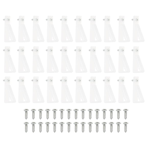 Uxcell LED Strip Light Clips, 60 Pack Light Hooks Fixing Clips Clamp Holders with Screws for 8-10mm Neon RGB Light Cable Ribbon, Transparent